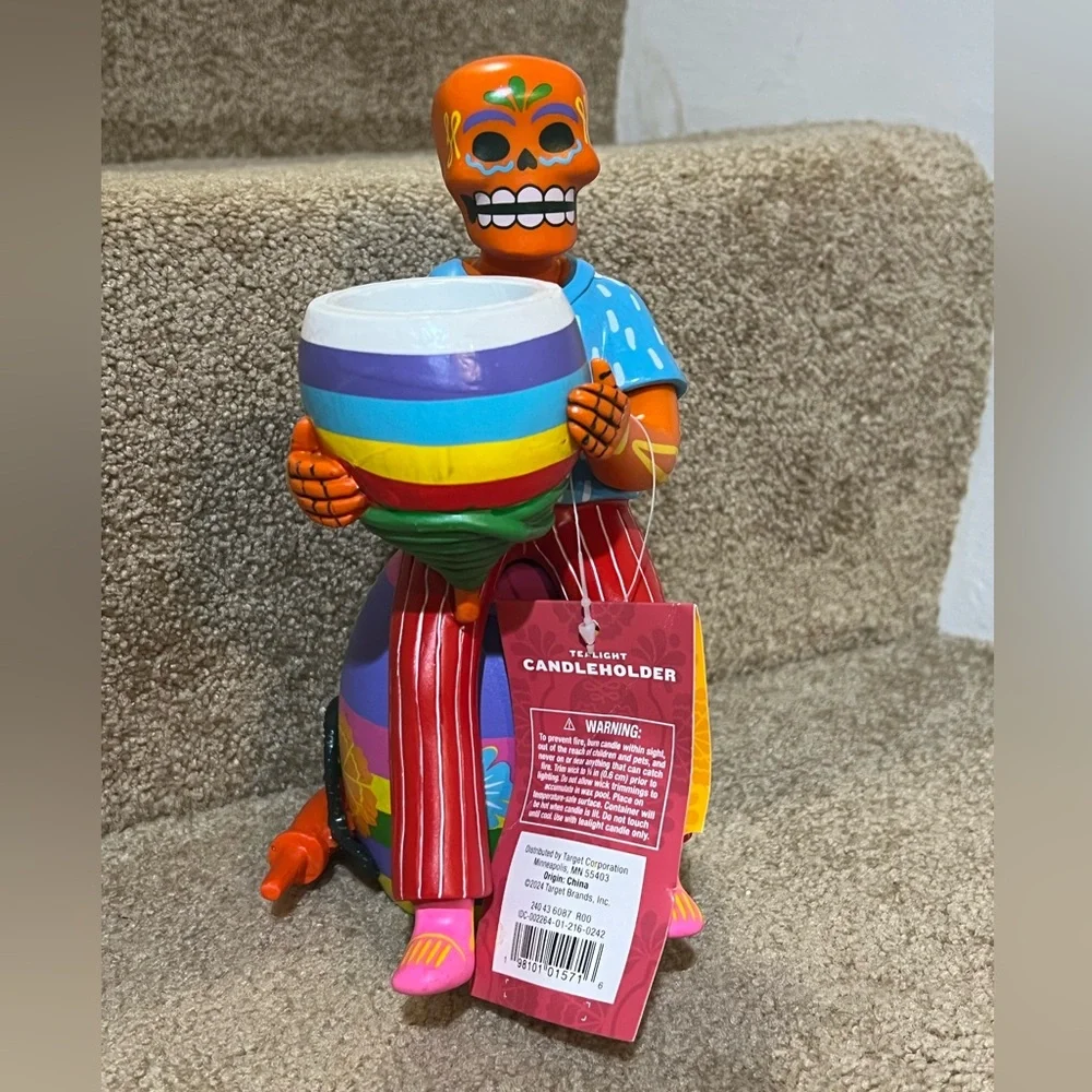 Calavera-themed Día de Muertos Figurine Candle Holder by Dia Pacheco for Target